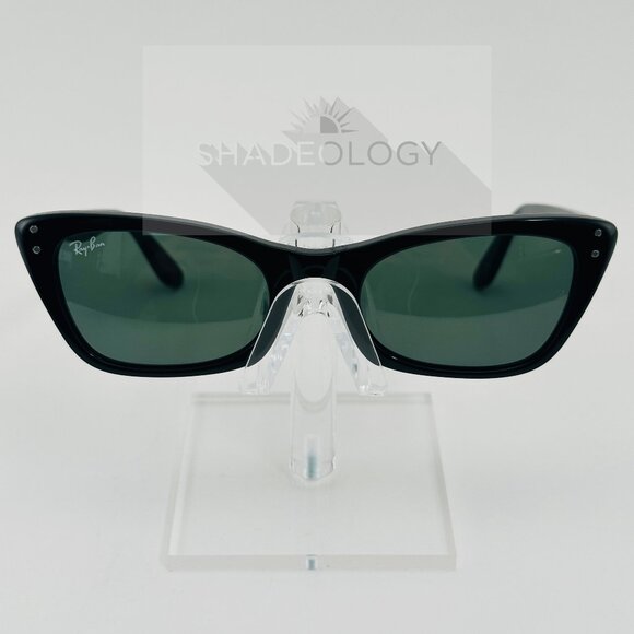 NEW Ray-Ban RB 2299 Lady Burbank Women\'s Cat Eye 52-20 Polished Black G-15 main image 6